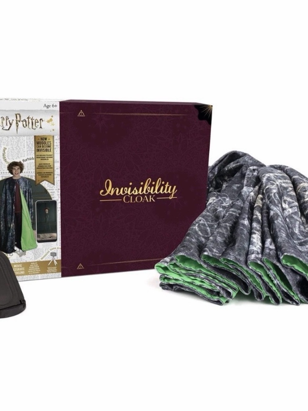 Harry Potter Deluxe Invisibility Cloak Toy Phone Stand & App new never opened